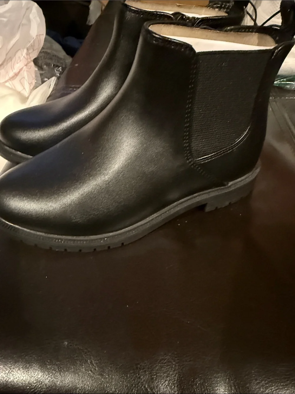Cat & Jack Black Kids Chelsea Ankle Boots